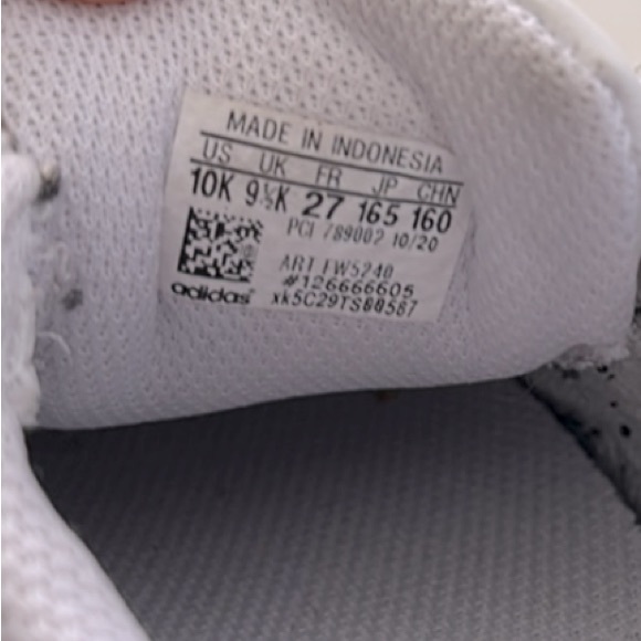 Adidas Kids White Rainbow Stripe Superstar Sneakers - Picture 3 of 10